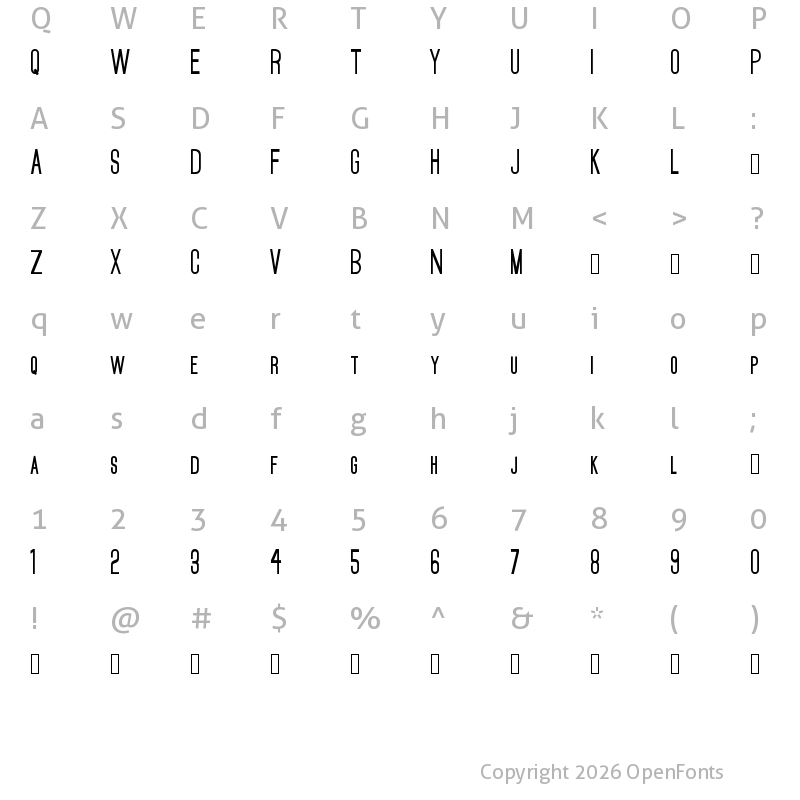 Character Map of Movie Posters Delight Regular