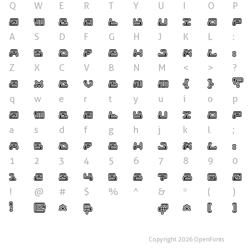 Character Map of MR FUGLESANG REMIX Regular