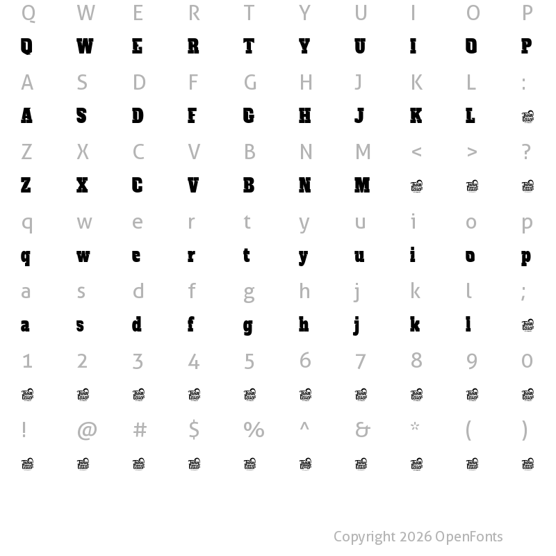 Character Map of MREYBOLL MREYBOLL Regular