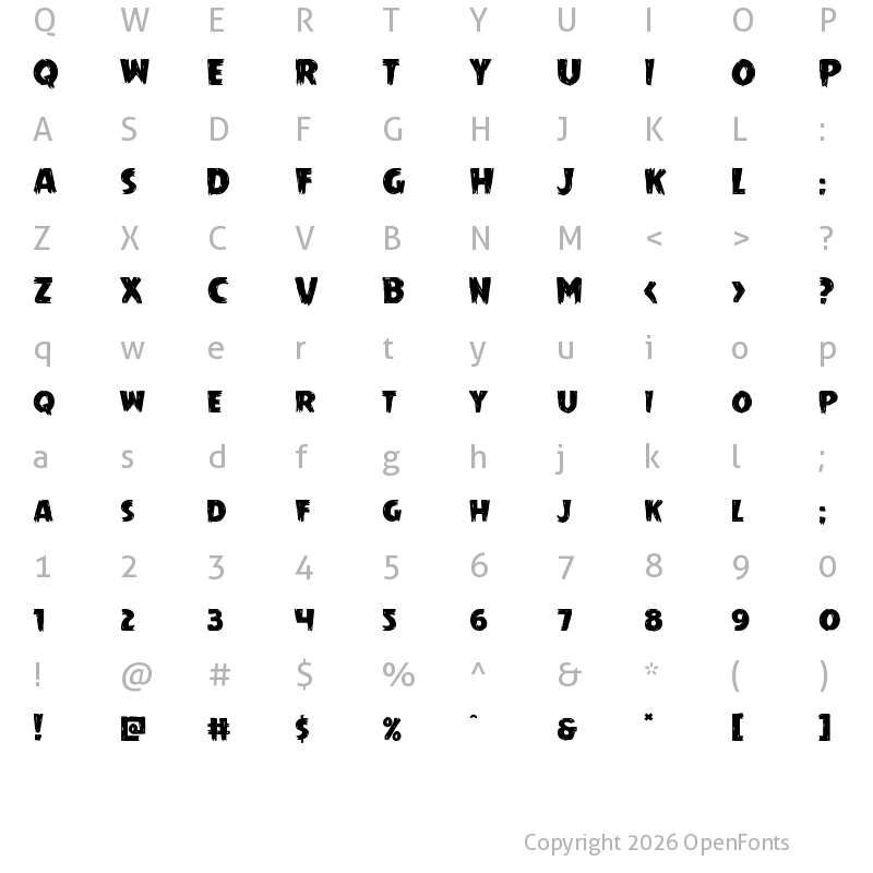 Character Map of Mrs. Monster Expanded Expanded