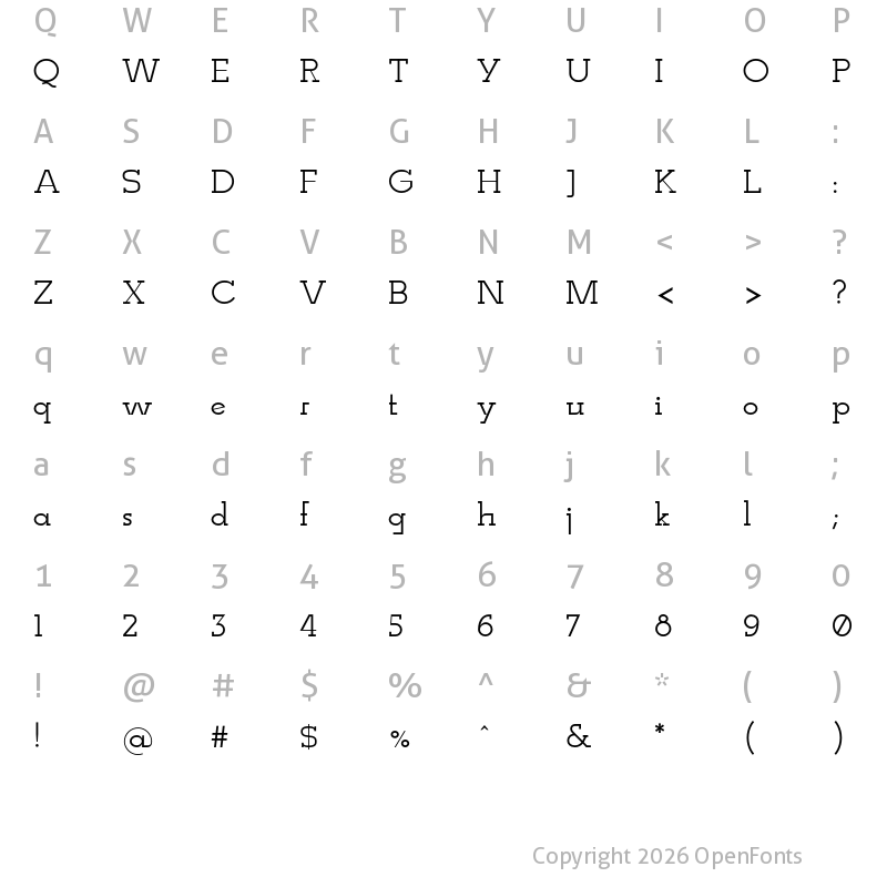 Character Map of Mudzil Medium