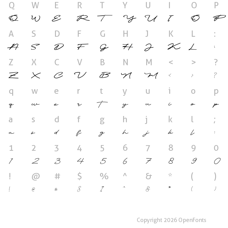 Character Map of Muharima Regular