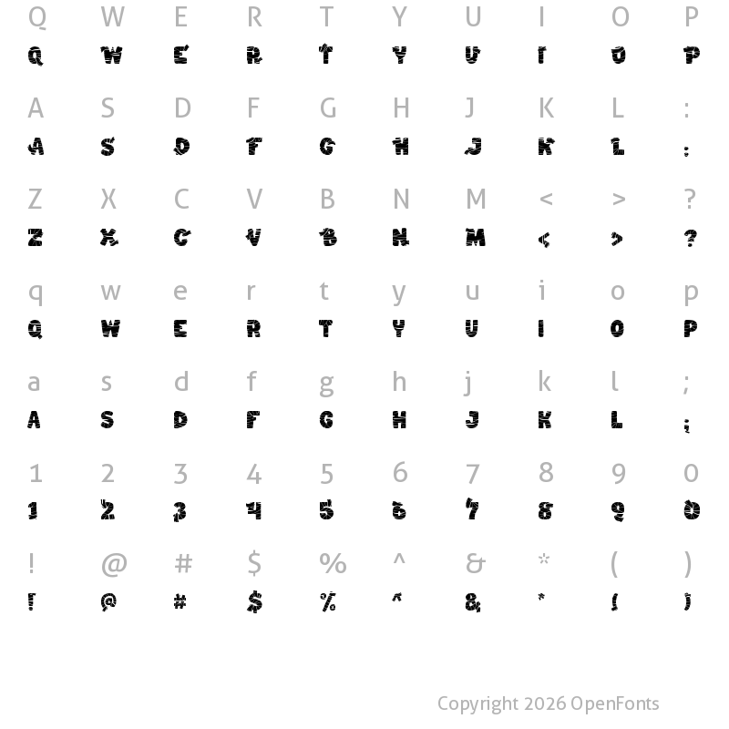 Character Map of Mummified Fill