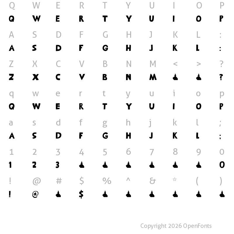 Character Map of Mundbind NL DEMO Regular