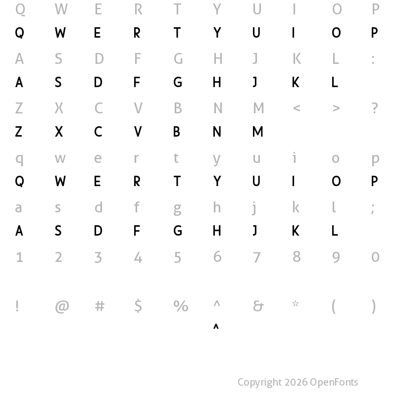 Character Map of Museful Regular