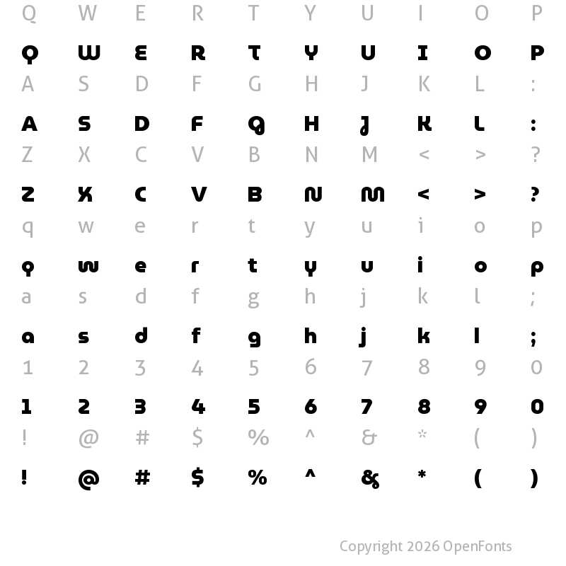 Character Map of MuseoModerno Black