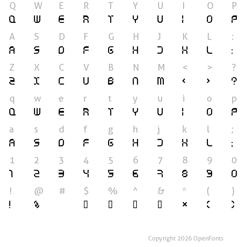 Character Map of music television selector Regular