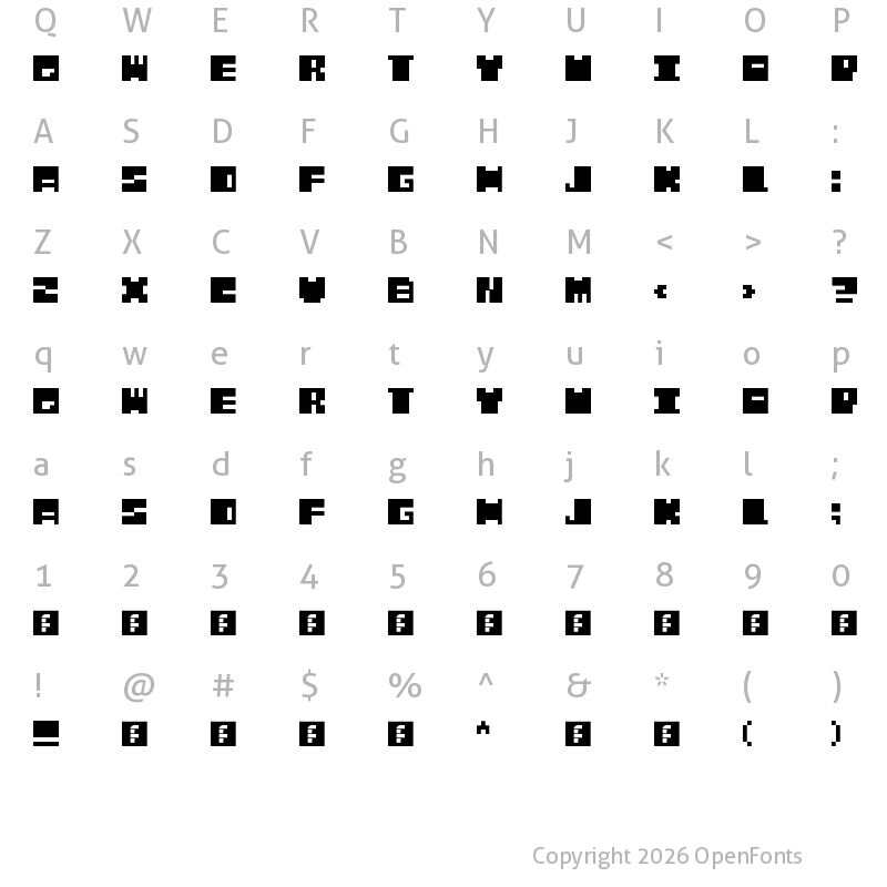 Character Map of Mustache Bandit Regular