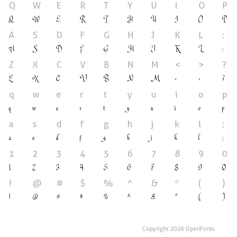 Character Map of Mustopha Regular