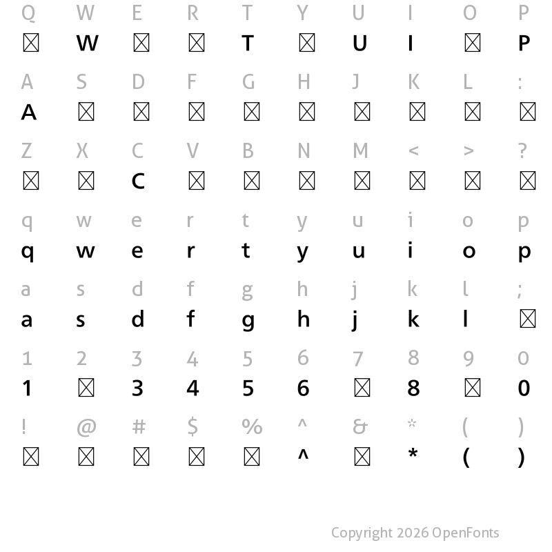 Character Map of MXiangHeHeiTC-Medium ?