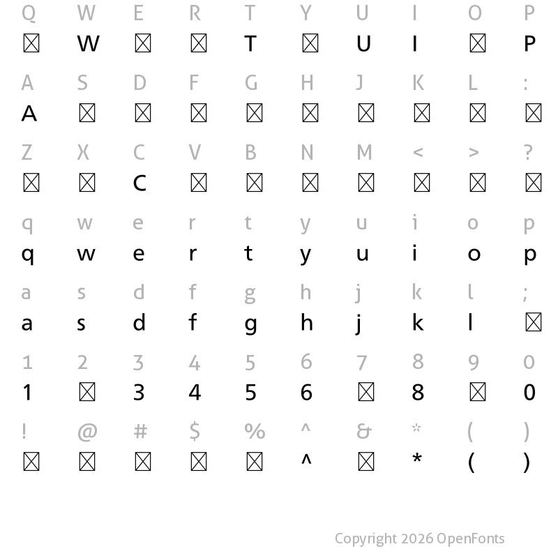 Character Map of MXiangHeHeiTC-Regular ?