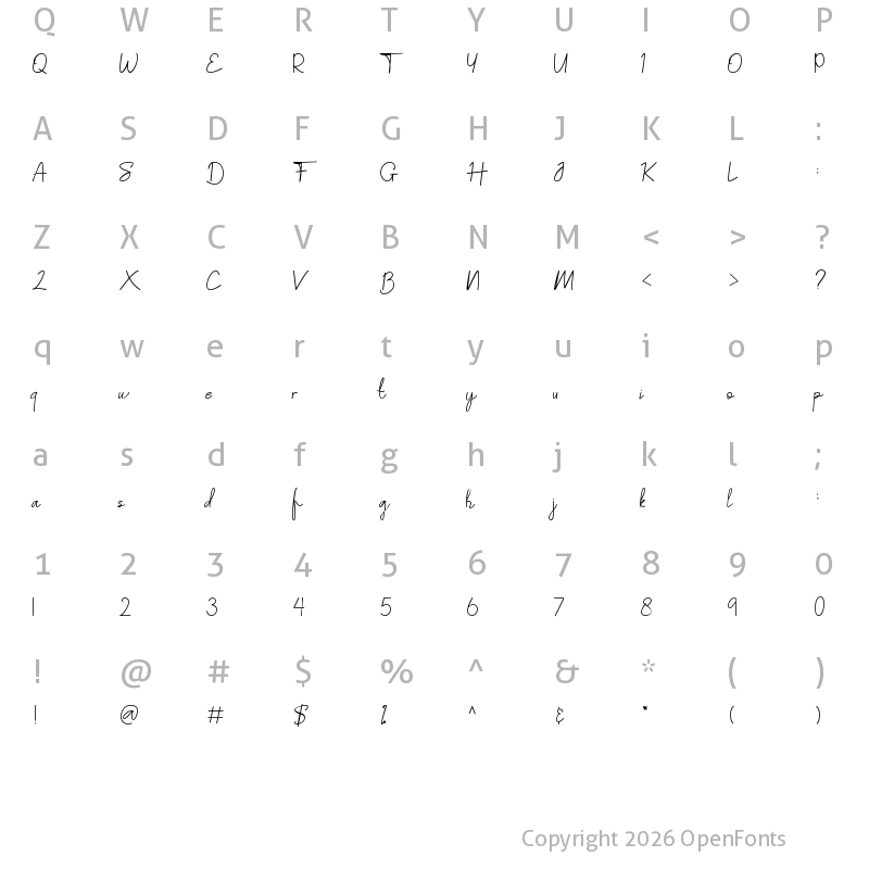 Character Map of My Baby Baby