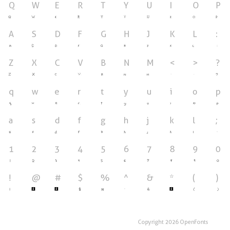 Character Map of My Lucky Stars! Regular