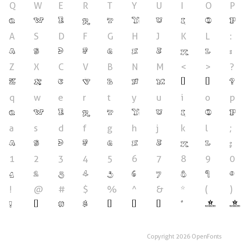 Character Map of MY TURTLE Regular