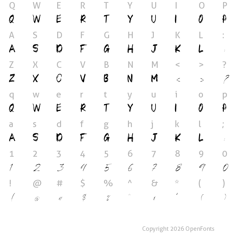 Character Map of Nagasaki Solid Regular