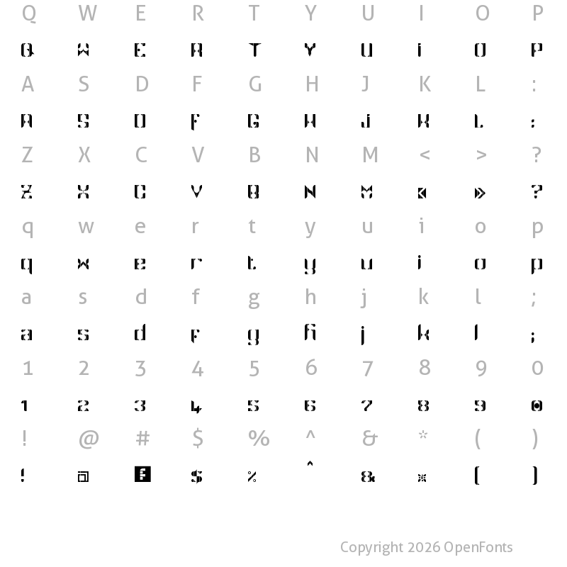 Character Map of Namaskar Regular