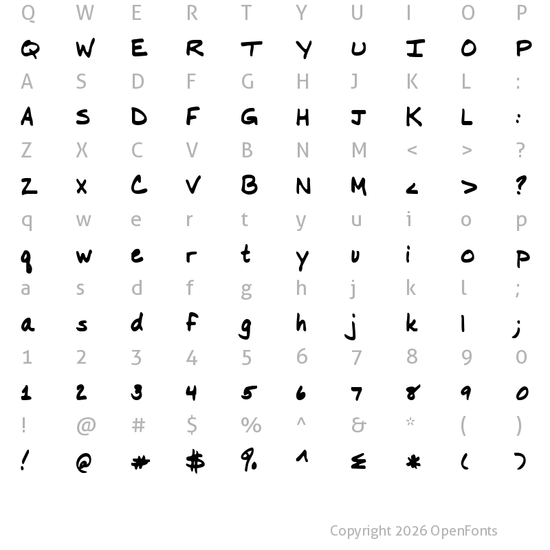 Character Map of Nancy YOFF Regular