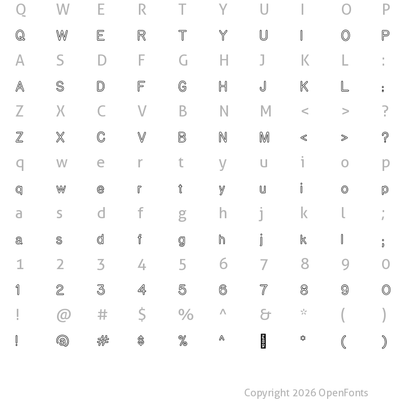 Character Map of National Park Outline
