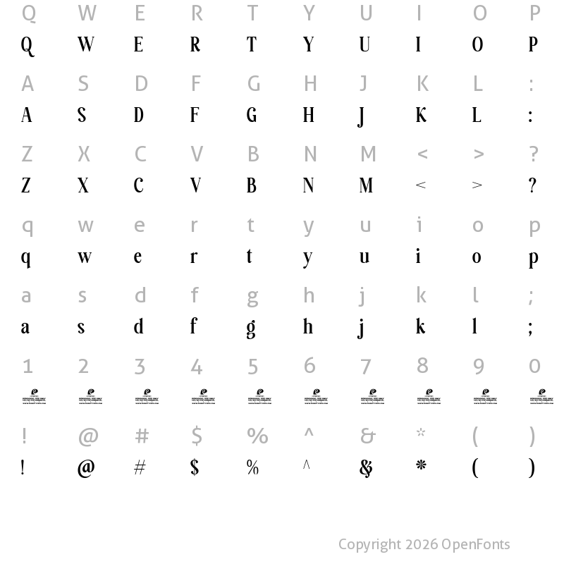 Character Map of Native Stories DEMO Regular