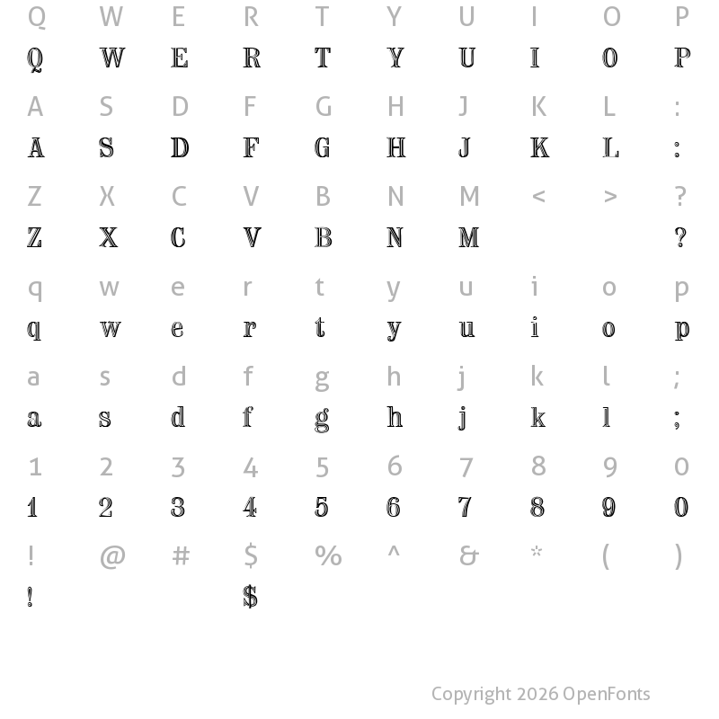 Character Map of Nauert Regular