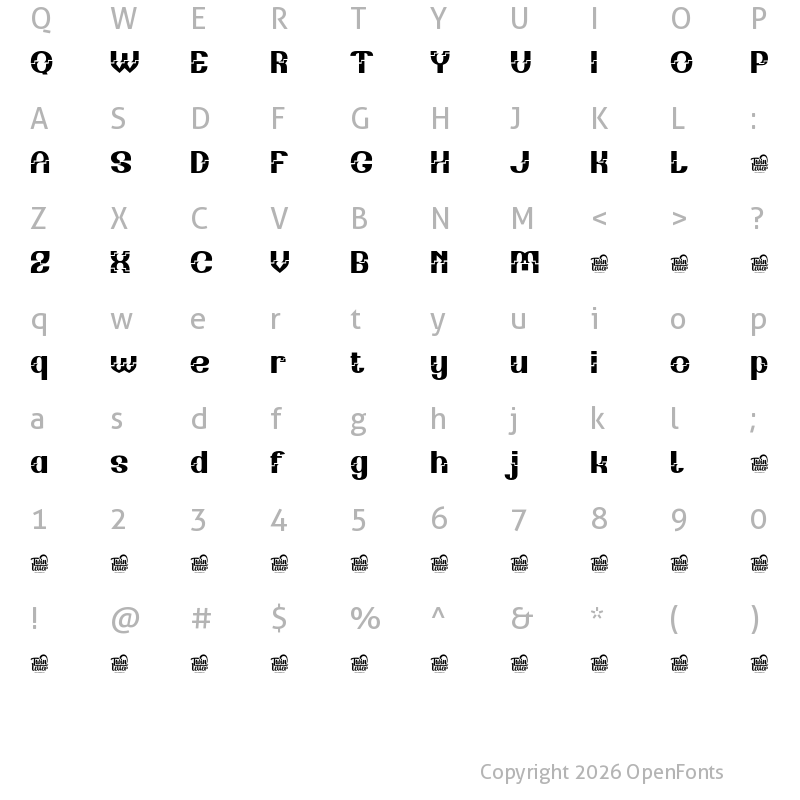 Character Map of Navuti Regular