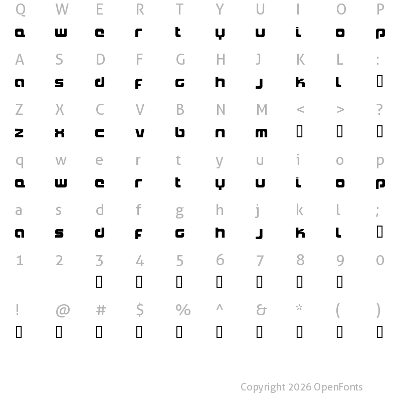 Character Map of Naxalite Regular