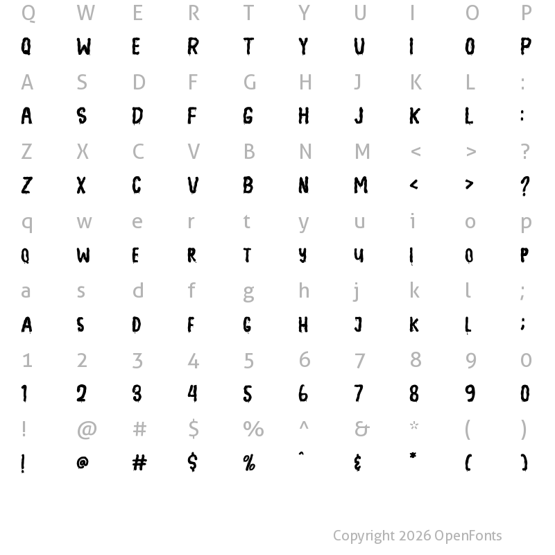 Character Map of NCL Halloween Danger Demo