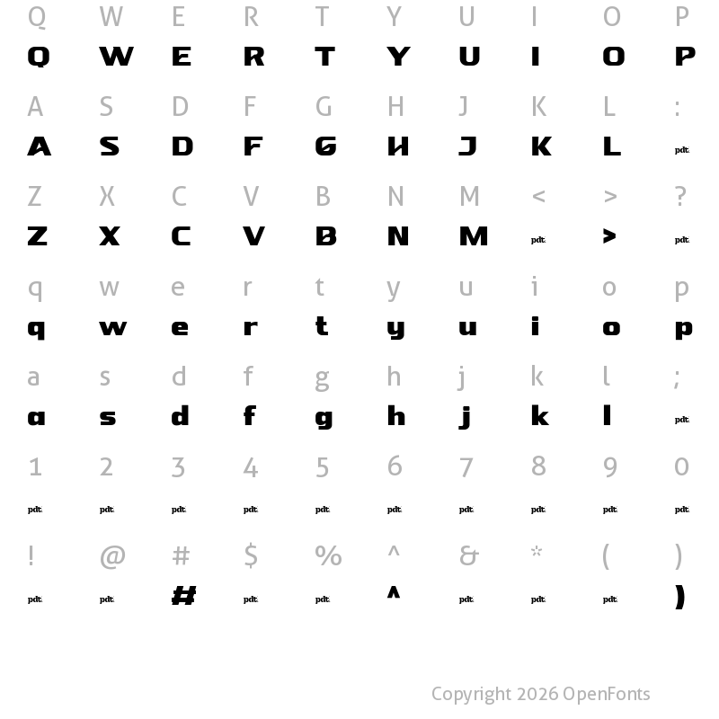 Character Map of NEBORA Extra Bold