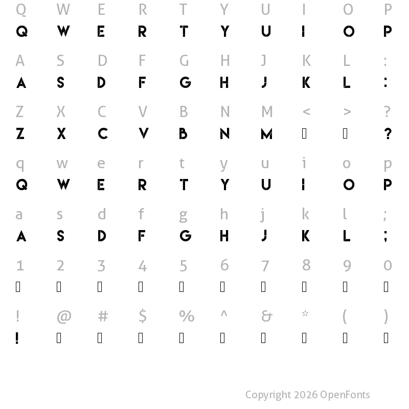 Character Map of Nebulous Regular