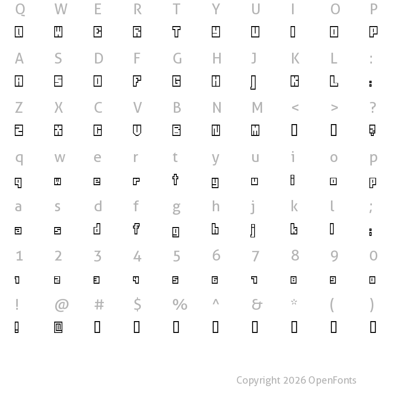 Character Map of Neistil Bold