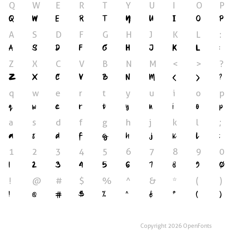 Character Map of Neolarge Regular