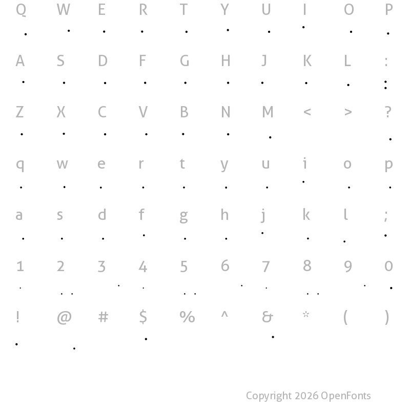 Character Map of Neospace Black Expanded