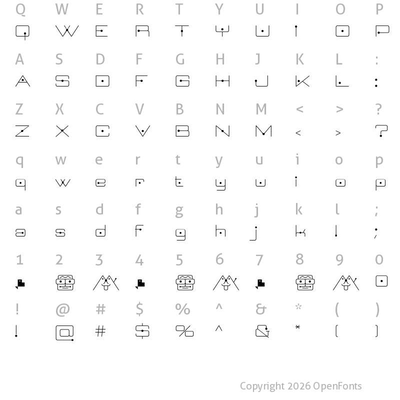 Character Map of Neospace Circuit Expanded