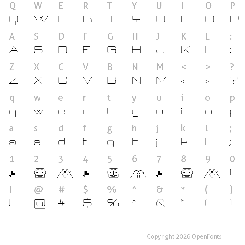 Character Map of Neospace Expanded