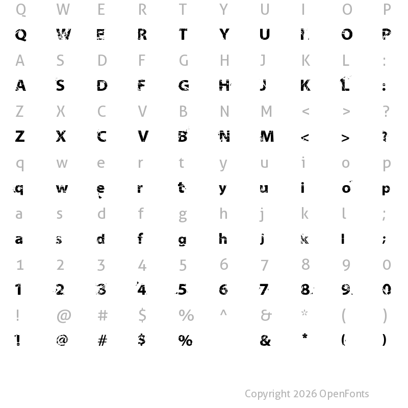 Character Map of NeoTrash Bold