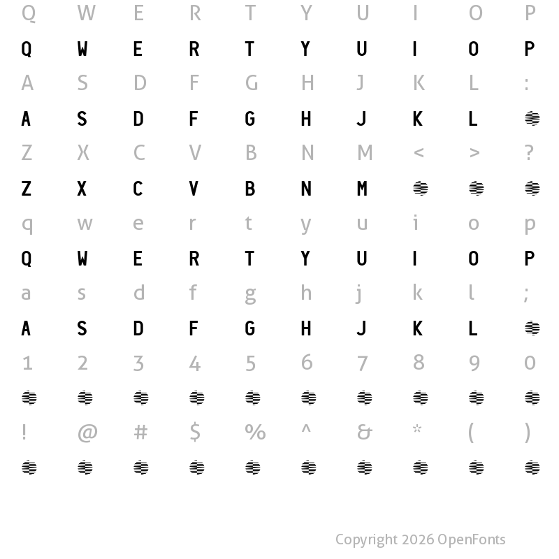 Character Map of Neozoic Trial Regular