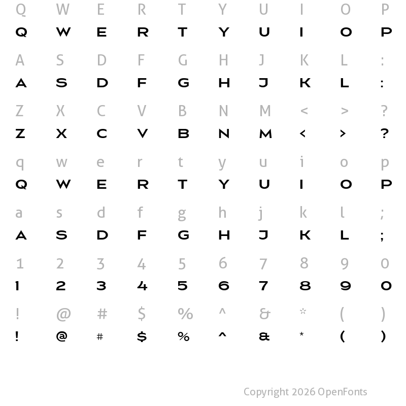 Character Map of Nesatho Medium