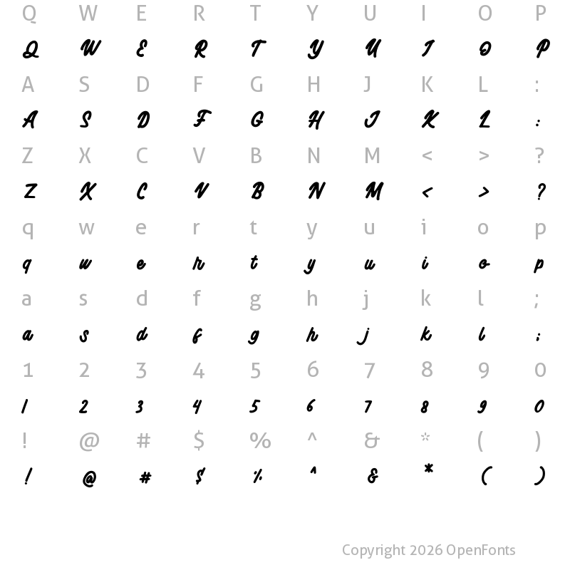 Character Map of Netherlande Regular