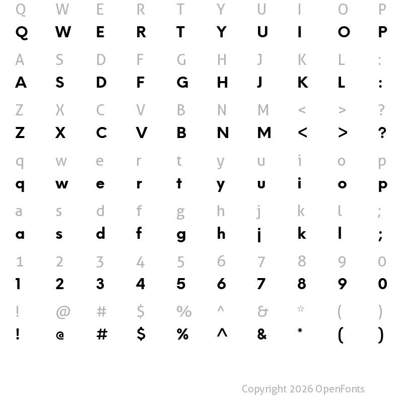 Character Map of Neue Einstellung Bold