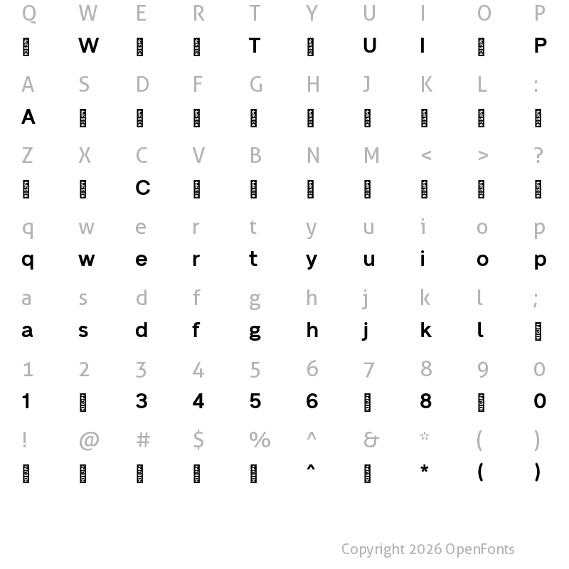 Character Map of NeueAlteGrotesk-SemiBold ?
