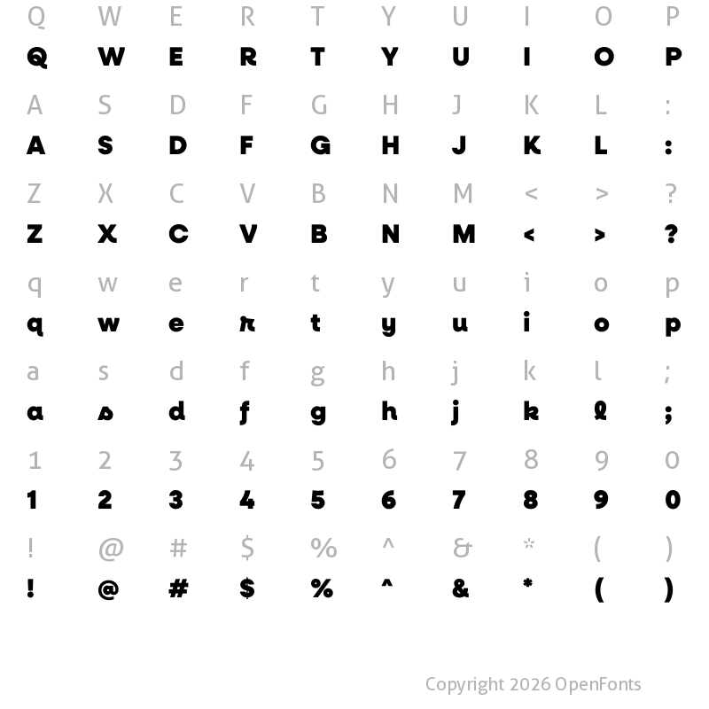 Character Map of Neulis Cursive Black