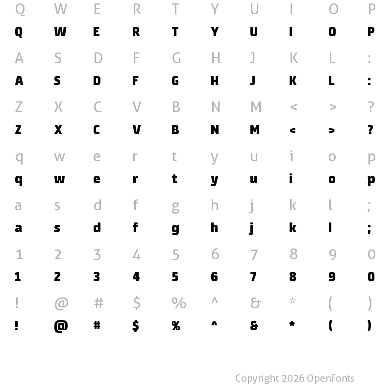 Character Map of Neuron Black