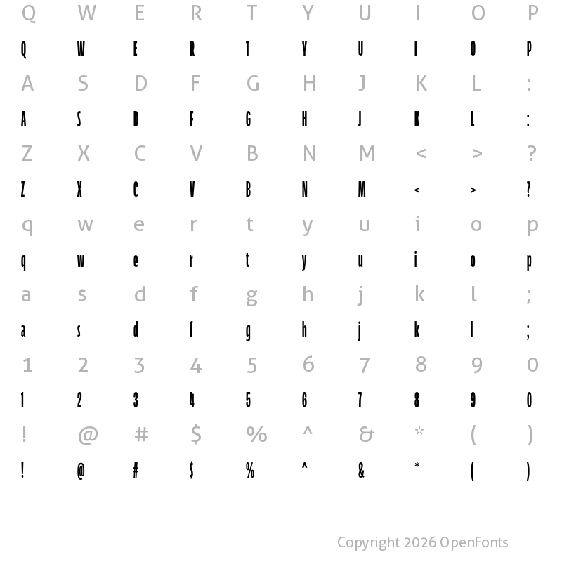 Character Map of Neutronic Compressed Extrabold