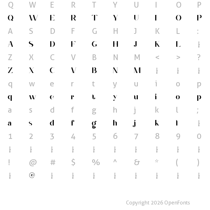 Character Map of Nevada Nevada_Light