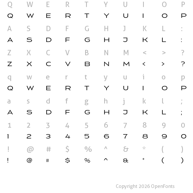 Character Map of Nevolasty Light