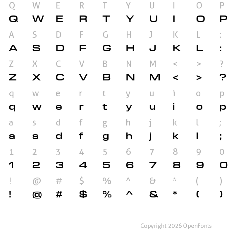 Character Map of New Science SemiBold Extended