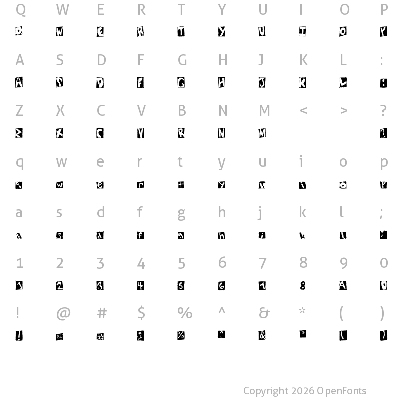Character Map of New York Statement Regular