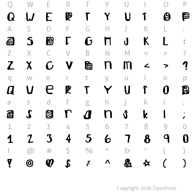 Character Map of NewGodFlow Medium