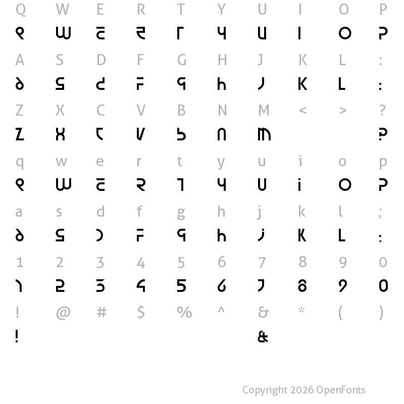 Character Map of newsiren Regular