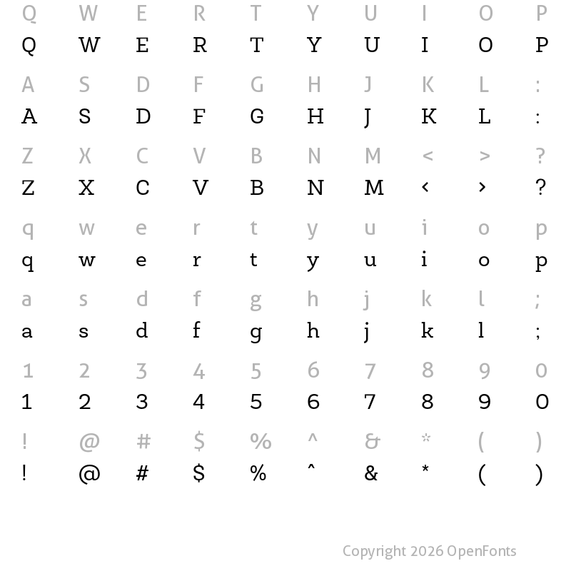Character Map of Newslab Regular
